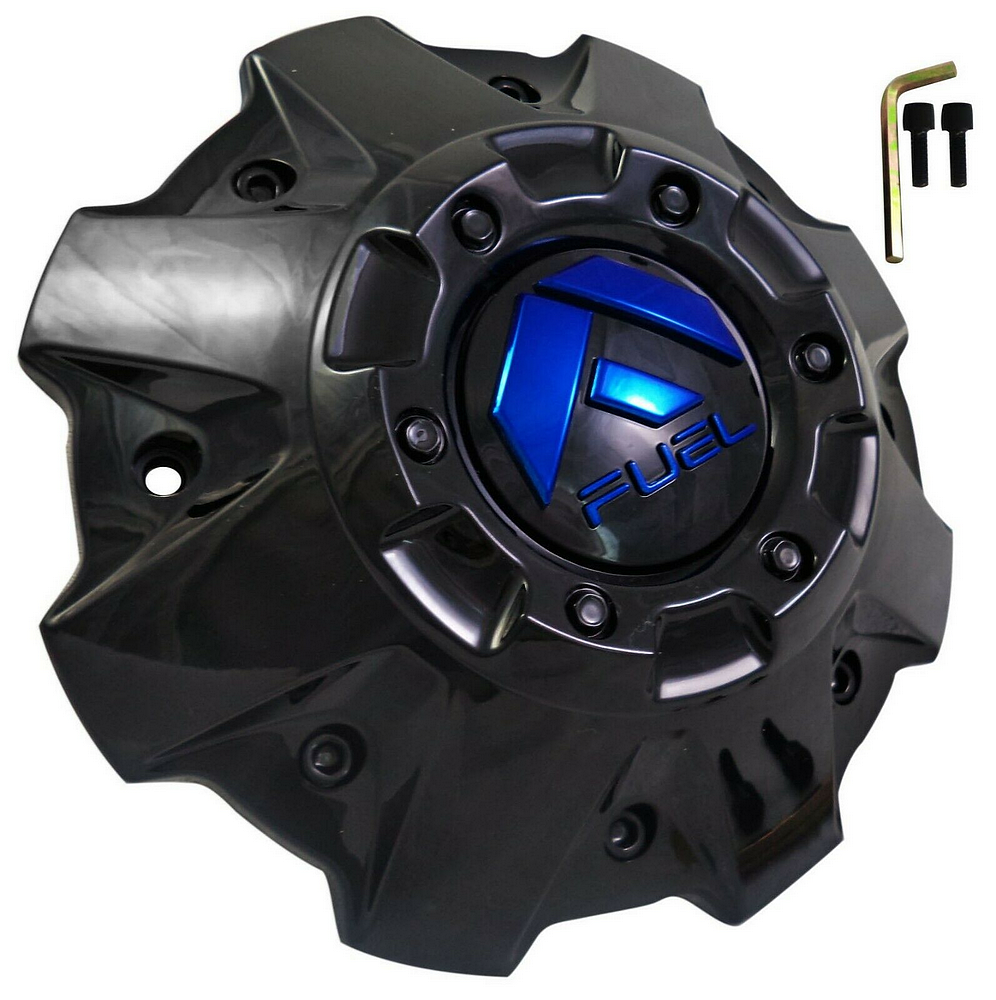 Fuel Cap 5/6 Lug G-Blk Blue Cover
