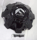 Fuel Gloss Black Cap-Black Rivets