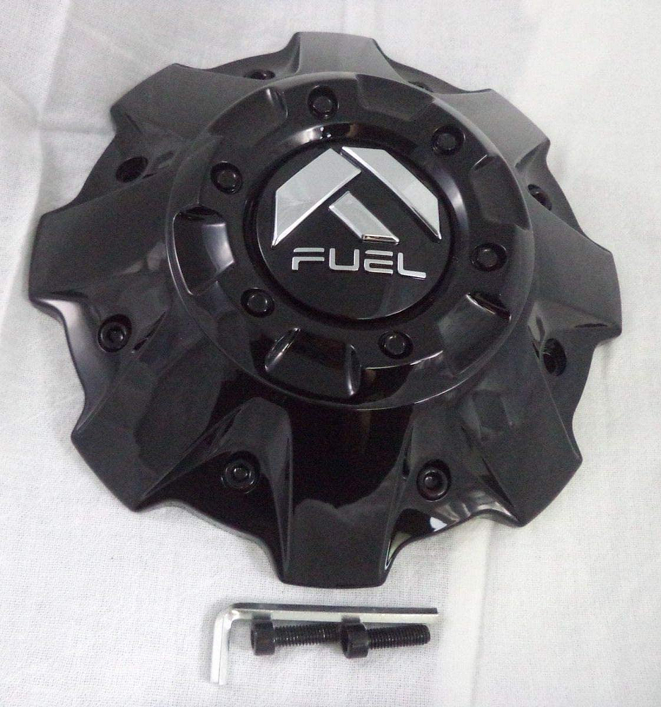 Fuel Gloss Black Cap-Black Rivets