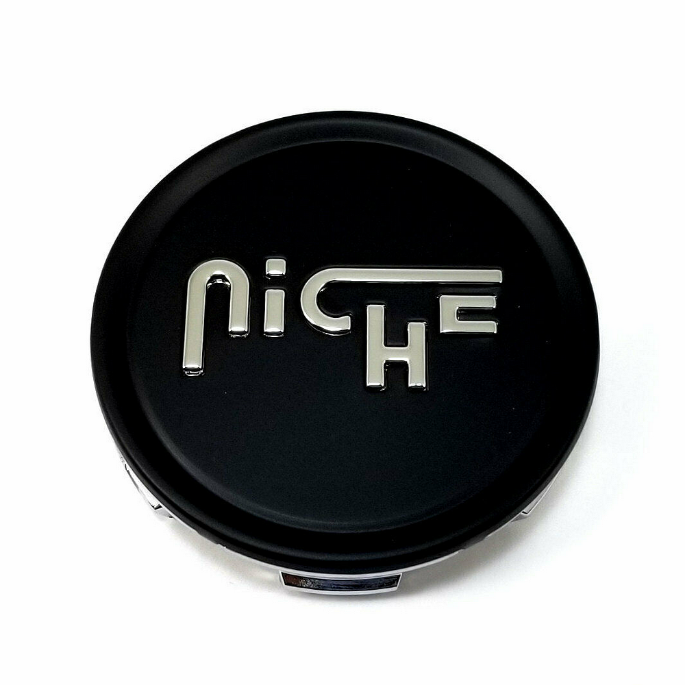 Niche 2.70" Flat Cap-Mt-Blk Silver Logo