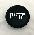 Niche 2.95" Flat Cap-Flt-Blk Silver Logo
