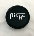 Niche 2.95" Flat Cap-Mt-Blk Silver Logo