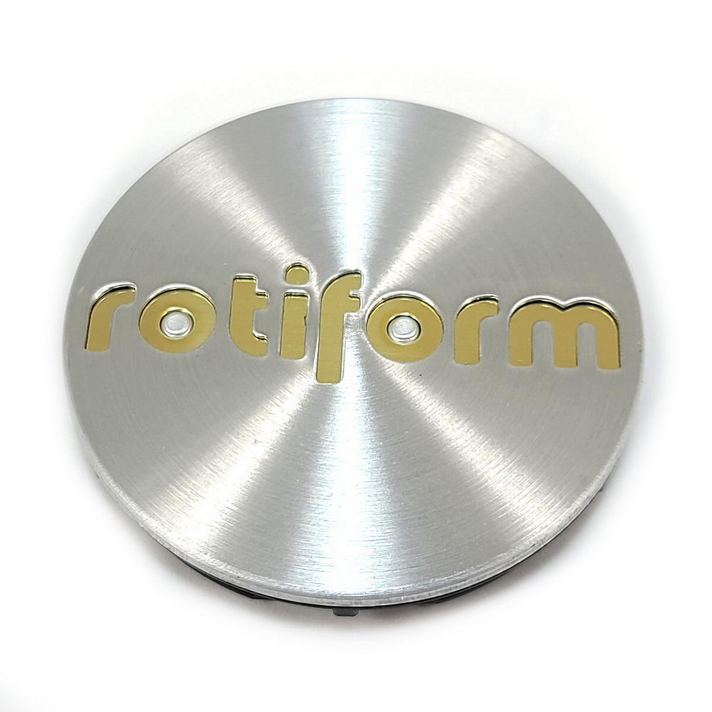 Rotiform 2.36"Snapin Cap-Mach W/Gld Logo