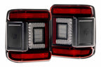XB LED Tail Lights: Jeep Wrangler JL (18+ / Red Lens / Set)