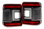 XB LED Tail Lights: Jeep Wrangler JL (18+ / Red Lens / Set)
