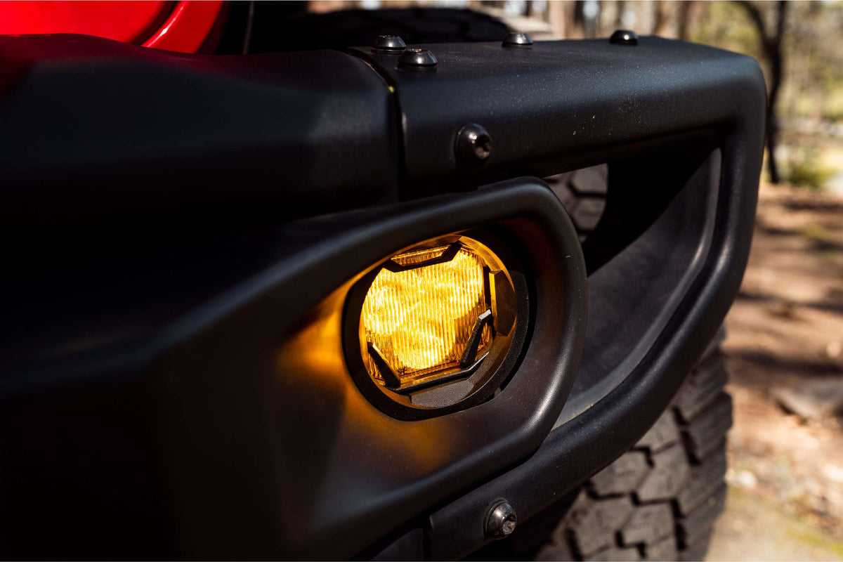 Morimoto 4Banger Fog Light Kit: 18+ JL/JT (NCS / Wide / Yellow / Set)
