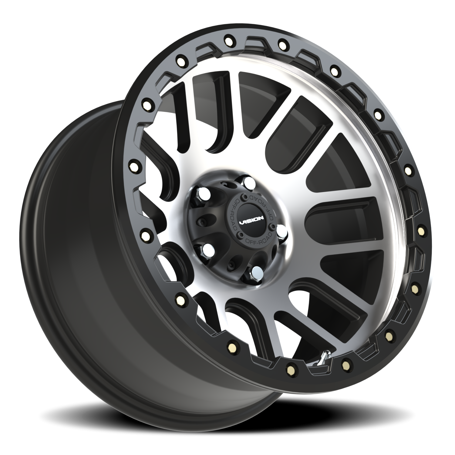 Vision Off-Road Nemesis A 17X9 -12 Matte Black Machined Face
