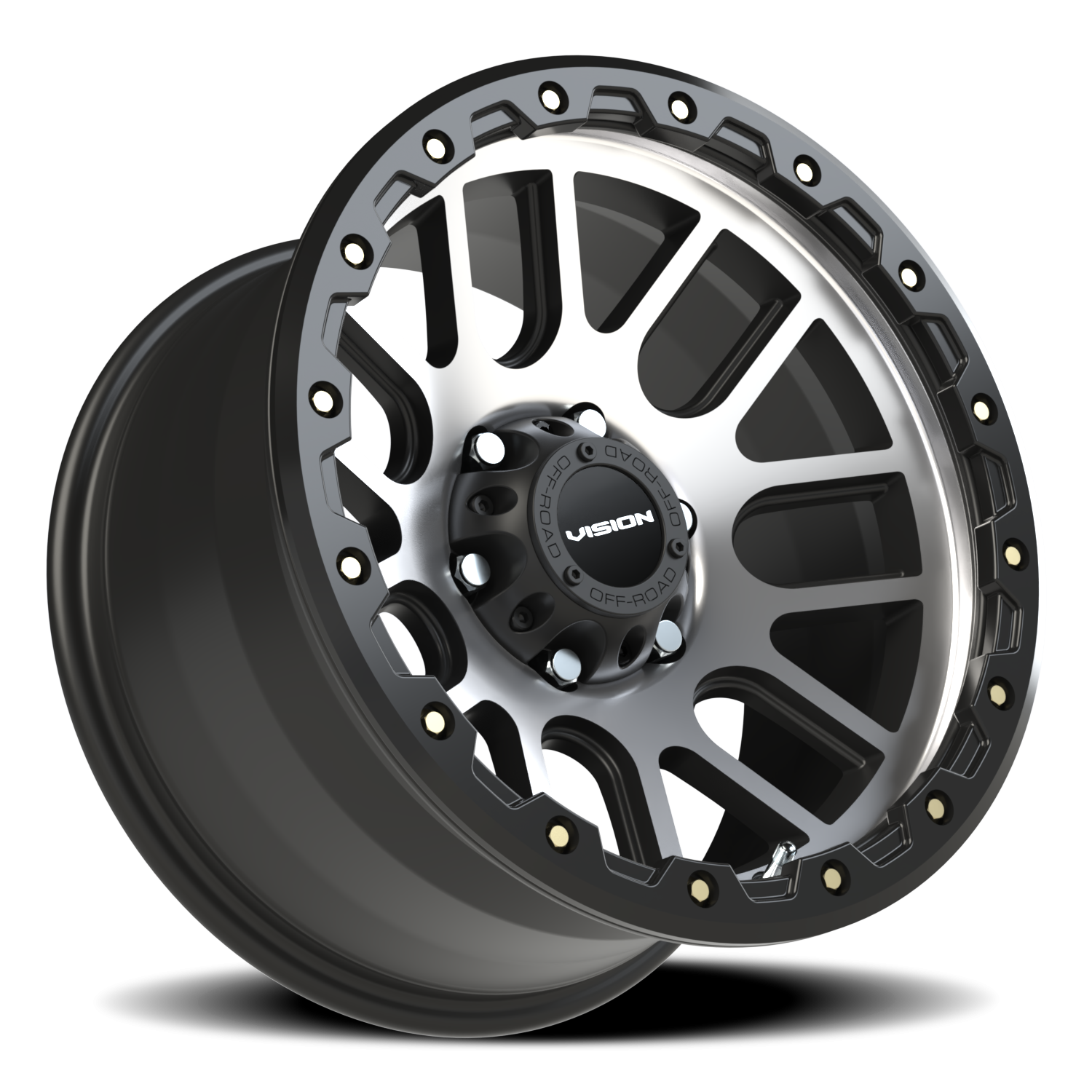 Vision Off-Road Nemesis A 17X9 -12 Matte Black Machined Face