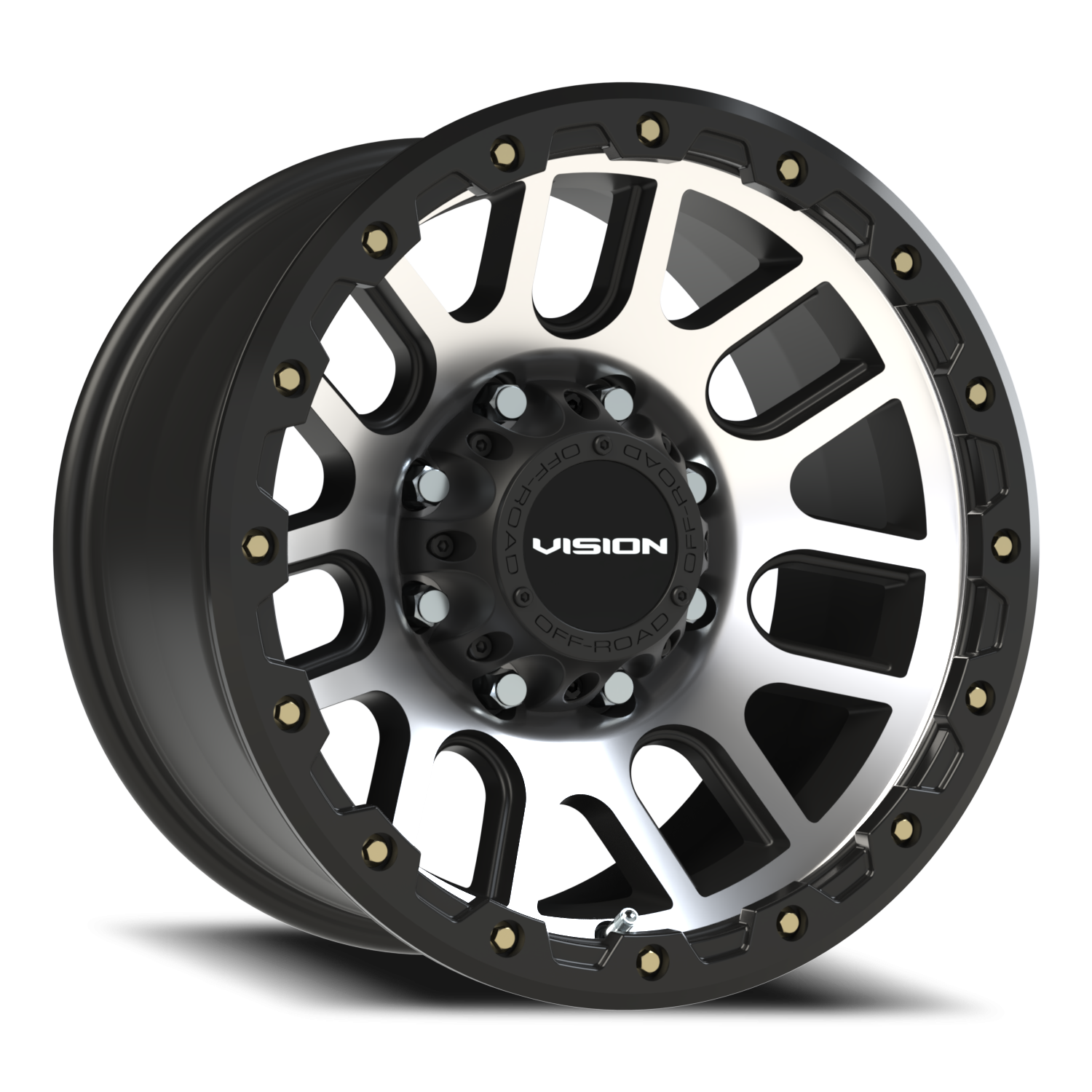 Vision Off-Road Nemesis A 17X9 -12 Matte Black Machined Face
