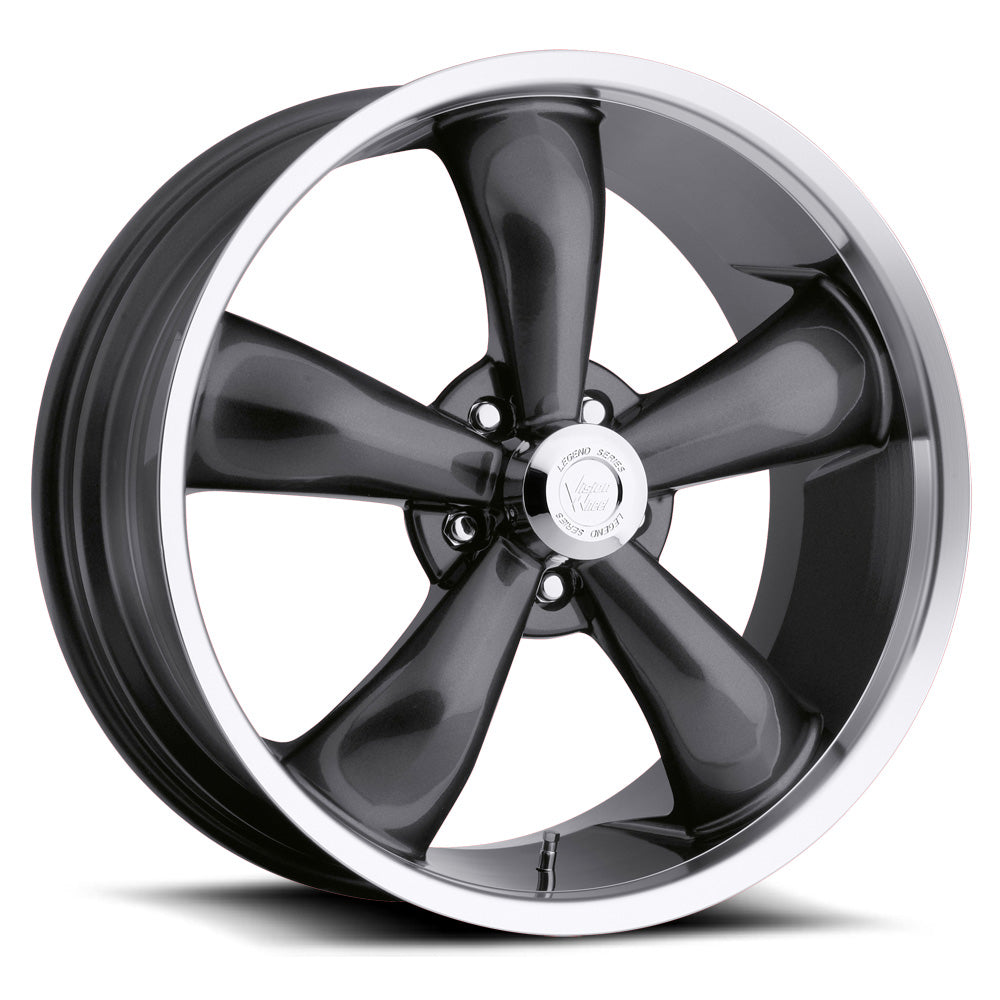 Vision American Muscle Legend 5 17X8.5 +0 Gunmetal Machined Lip