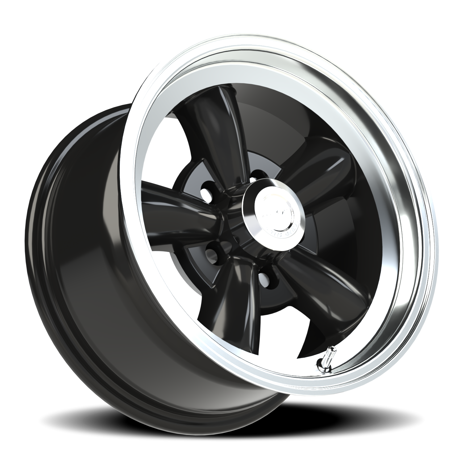 Vision American Muscle Legend C 15X8 +0 Gloss Black Machined Lip