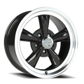 Vision American Muscle Legend C 17X9 +0 Gloss Black Machined Lip