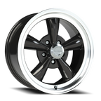 Vision American Muscle Legend C 17X9 +0 Gloss Black Machined Lip