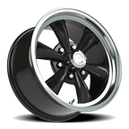 Vision American Muscle Legend C 17X8 +0 Gloss Black Machined Lip
