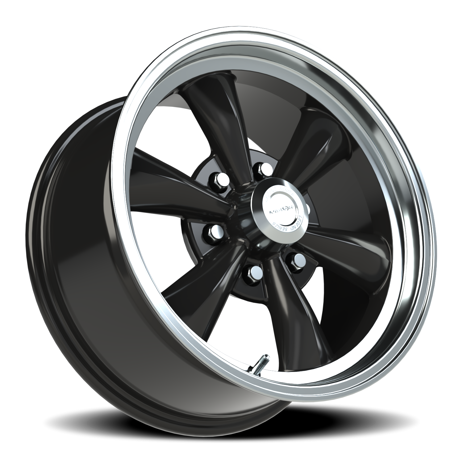 Vision American Muscle Legend C 17X8 +19 Gloss Black Machined Lip