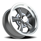 Vision American Muscle Legend C 15X7 +6 Gunmetal Machined Lip