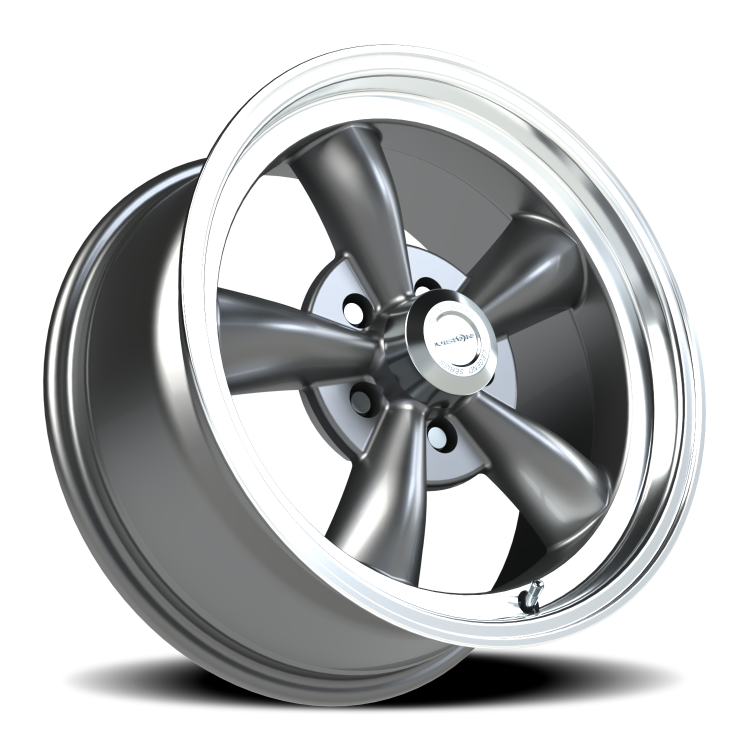 Vision American Muscle Legend C 17X8 +19 Gunmetal Machined Lip