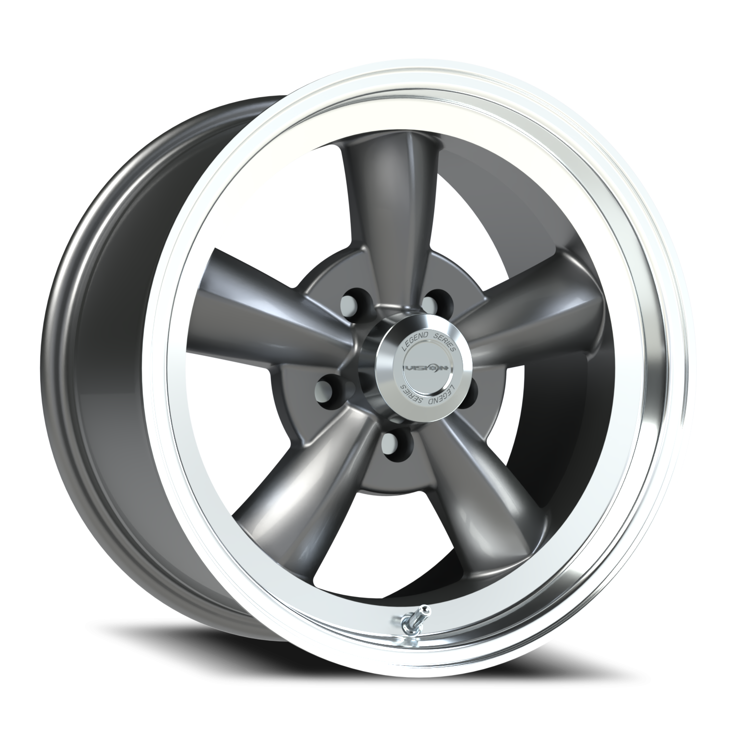 Vision American Muscle Legend C 17X9 +0 Gunmetal Machined Lip