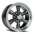 Vision American Muscle Legend C 17X8 +19 Gunmetal Machined Lip