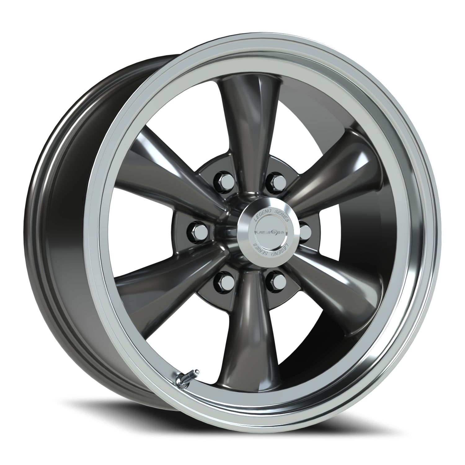 Vision American Muscle Legend C 17X8 +19 Gunmetal Machined Lip