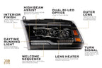 XB Evo Headlights: 09-18 Dodge Ram (Set)