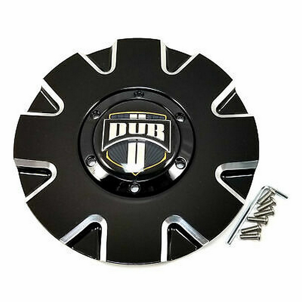 Dub Push Cap-Black/Milled Edge