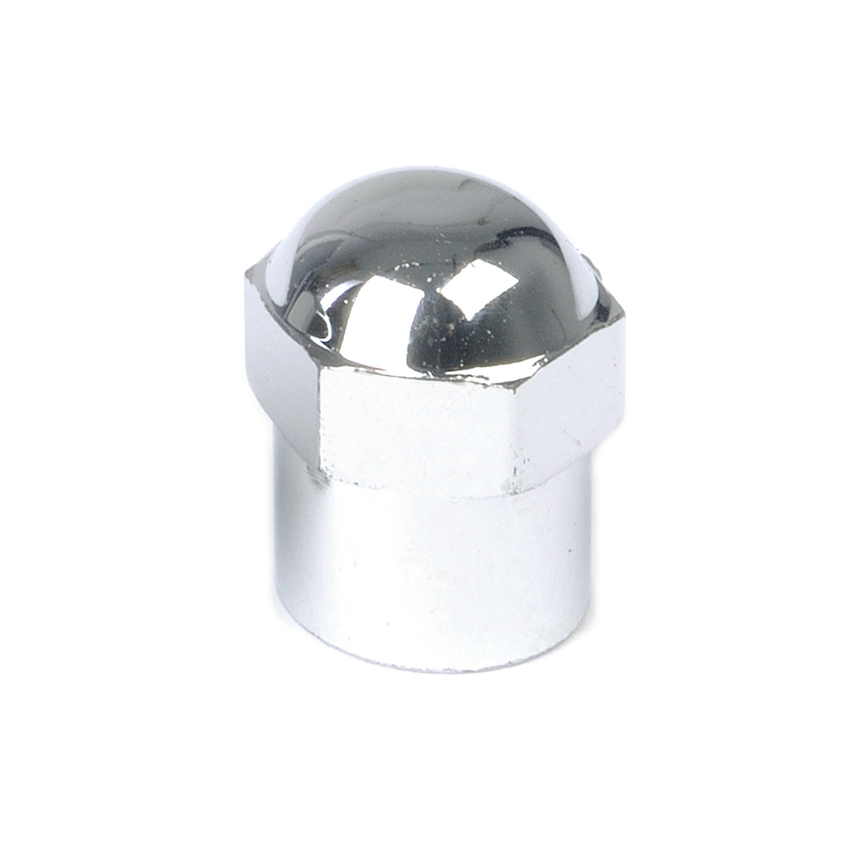 Hex-Head Valve Cap Chrome (Bx 100)