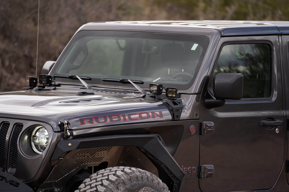 Jeep JL & Jeep JT A-Pillar Dual Pod Light Mounts