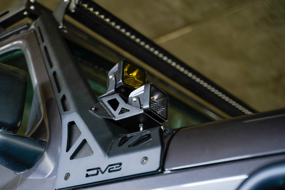 Jeep Wrangler JL & Gladiator JT A-Pillar Dual Light Pod Mounts