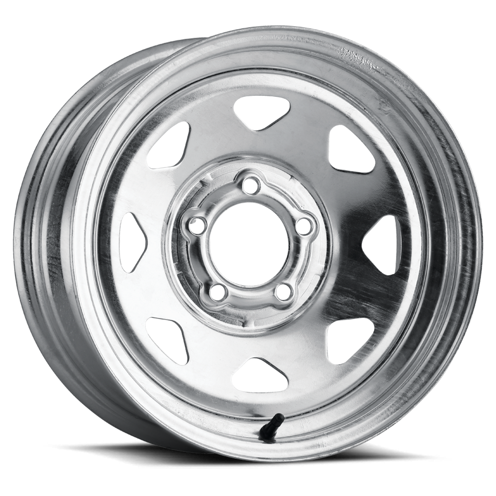 Allied Wheel Components 8 Spoke Galvanized 15X6 +0 Black
