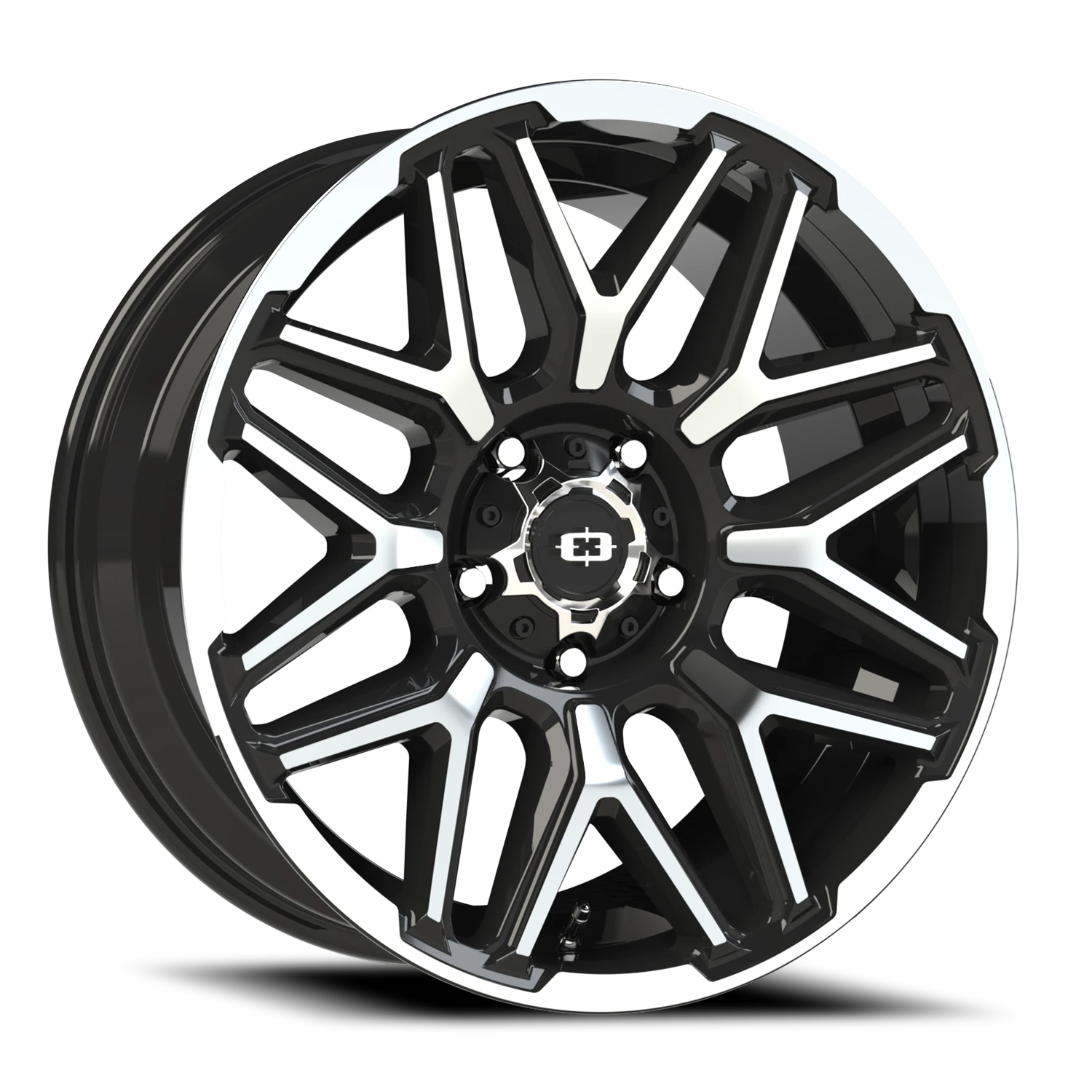 Vision Off-Road Rekluse GB 20X9 +12 Gloss Black Machined Face and Lip