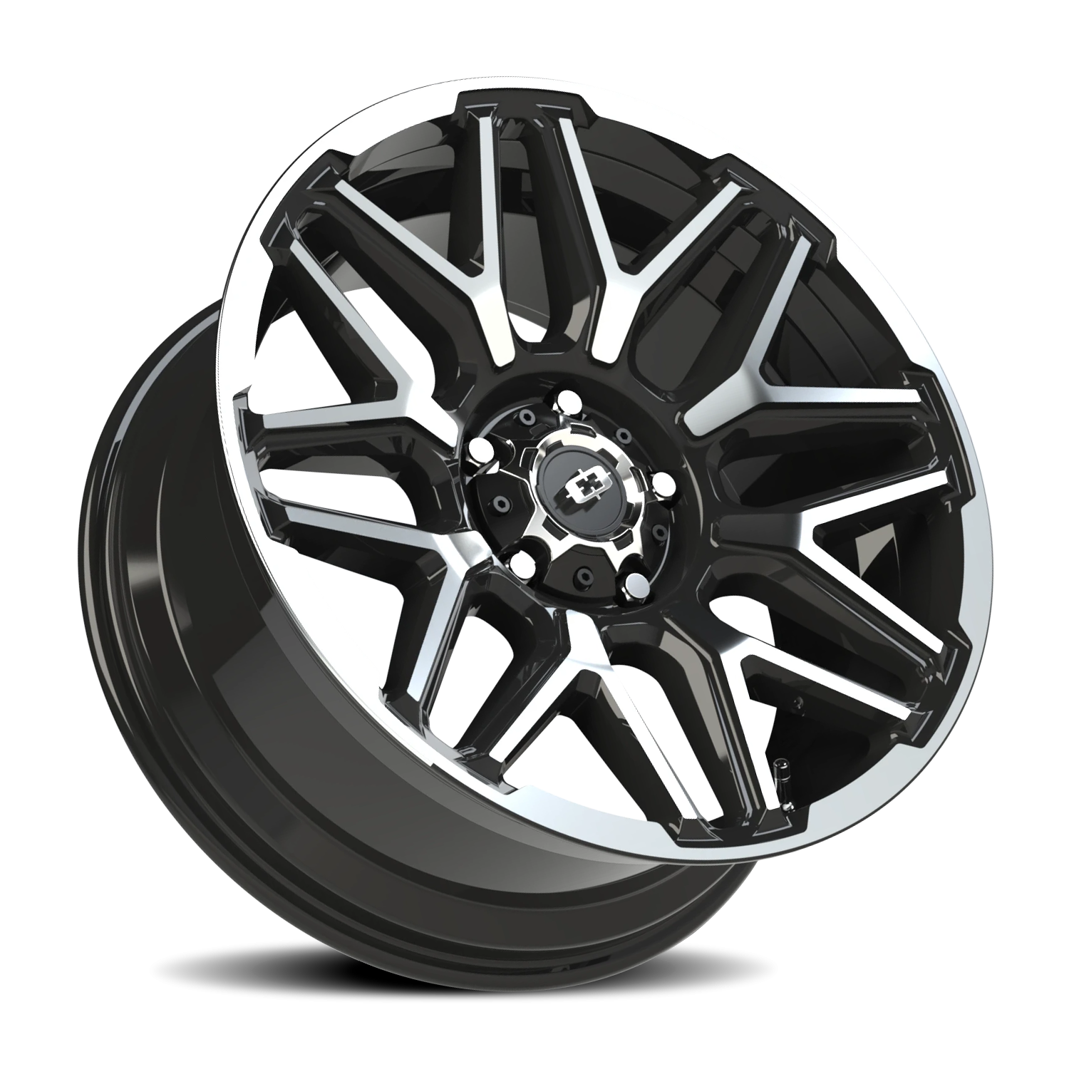 Vision Off-Road Rekluse GB 20X9 +12 Gloss Black Machined Face and Lip
