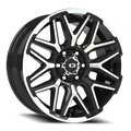 Vision Off-Road Rekluse GB 20X9 +12 Gloss Black Machined Face and Lip