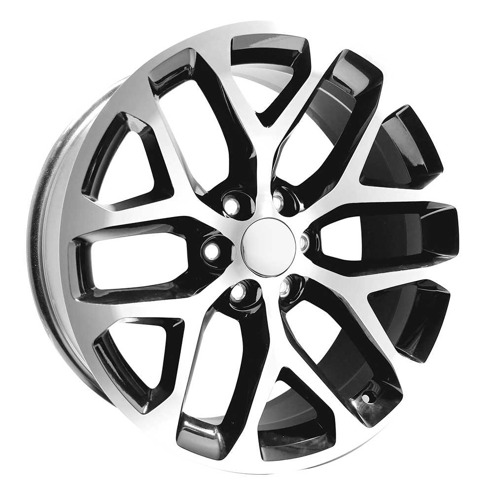 Performance Replicas Pr177 22X9 +24 Gloss Black W/ Machined Face