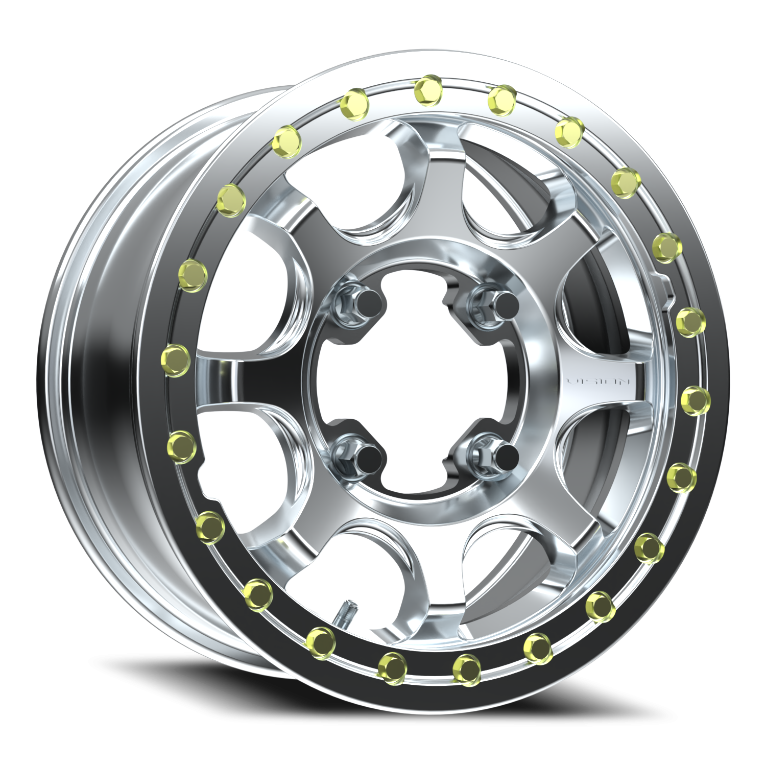 Vision ATV Flow UTV ACMF 15X6 +50.6 As-Cast Machined Face Machined Ring/Lip