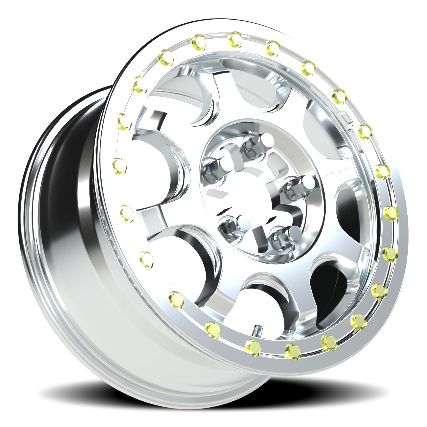 Vision ATV Flow UTV ACMF 15X6 +50.6 As-Cast Machined Face Machined Ring/Lip