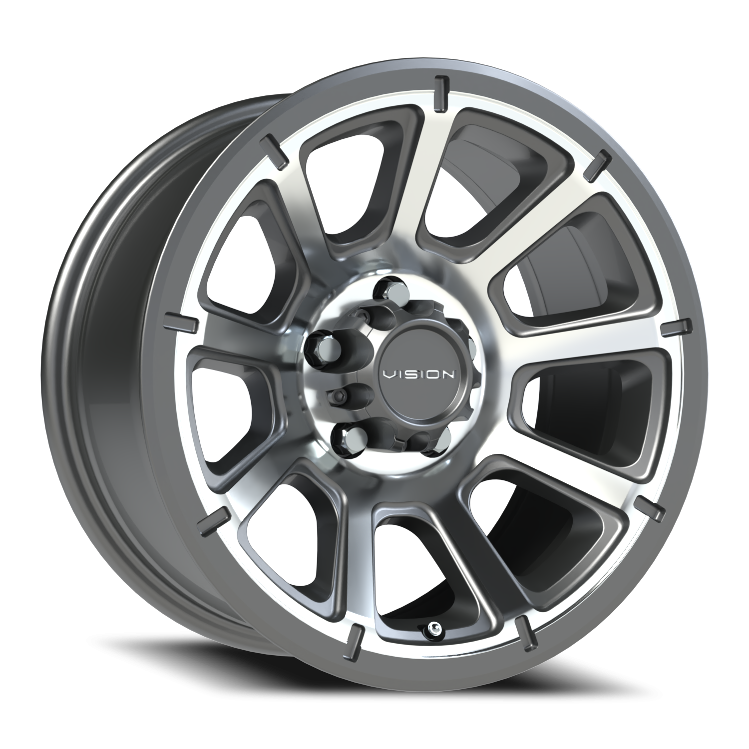 Vision Off-Road Turbine GMMF 16X8 +0 Gunmetal Machined Face