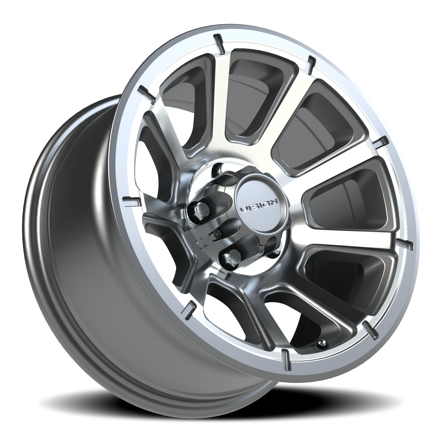 Vision Off-Road Turbine GMMF 16X8 +0 Gunmetal Machined Face