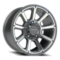 Vision Off-Road Turbine GMMF 18X9 +12 Gunmetal Machined Face