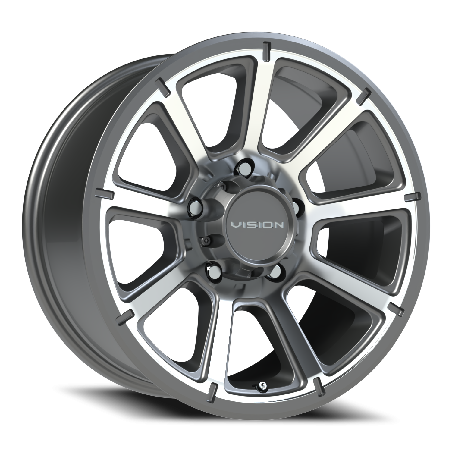 Vision Off-Road Turbine GMMF 18X9 +12 Gunmetal Machined Face