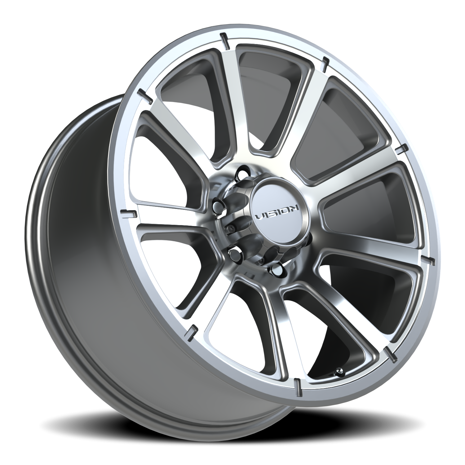 Vision Off-Road Turbine GMMF 20X9 +18 Gunmetal Machined Face