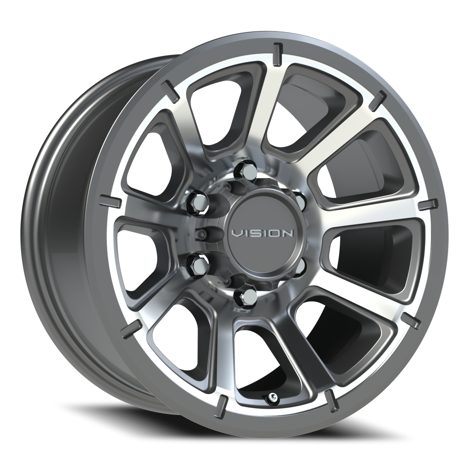 Vision Off-Road Turbine GMMF 16X8 +0 Gunmetal Machined Face