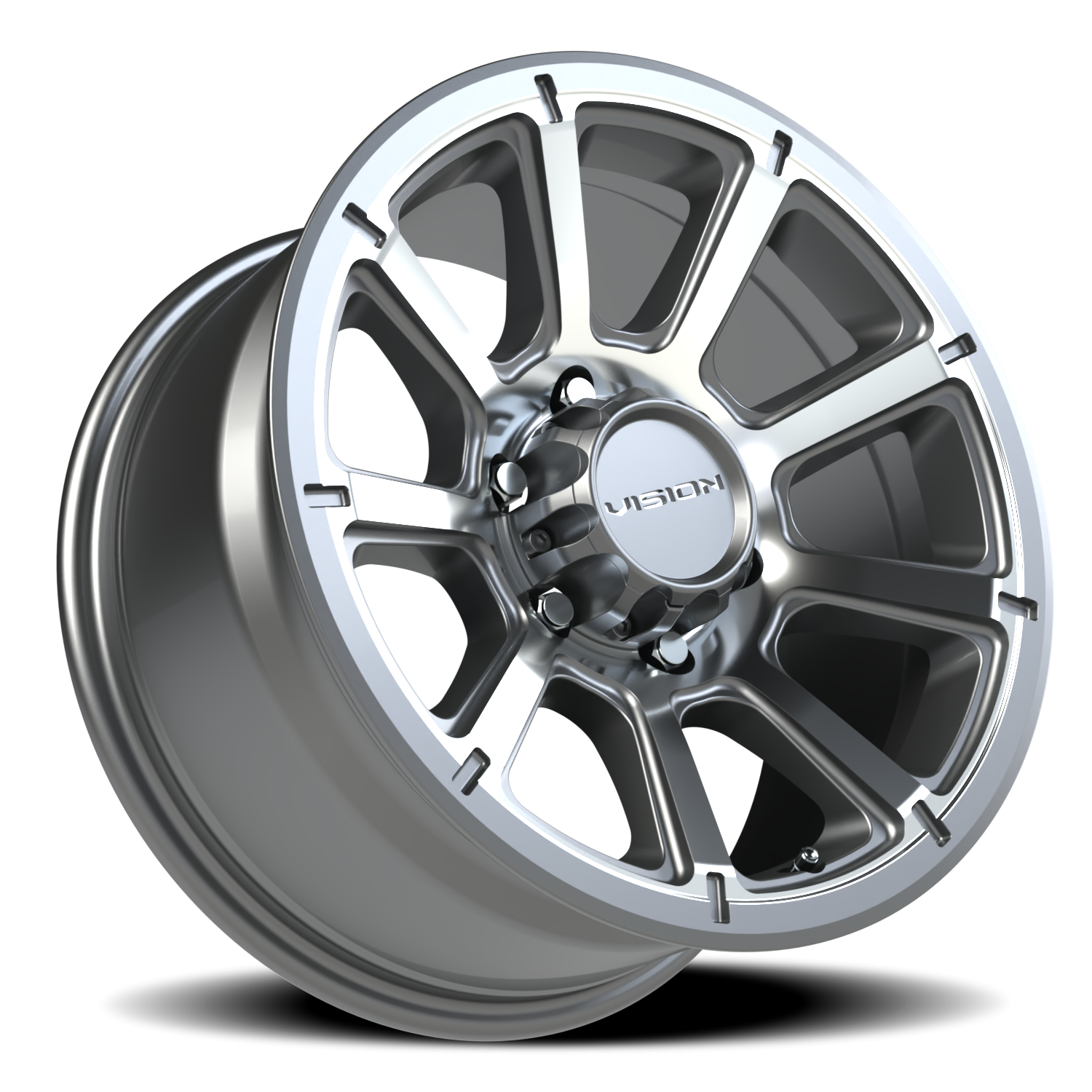 Vision Off-Road Turbine GMMF 17X8.5 +18 Gunmetal Machined Face