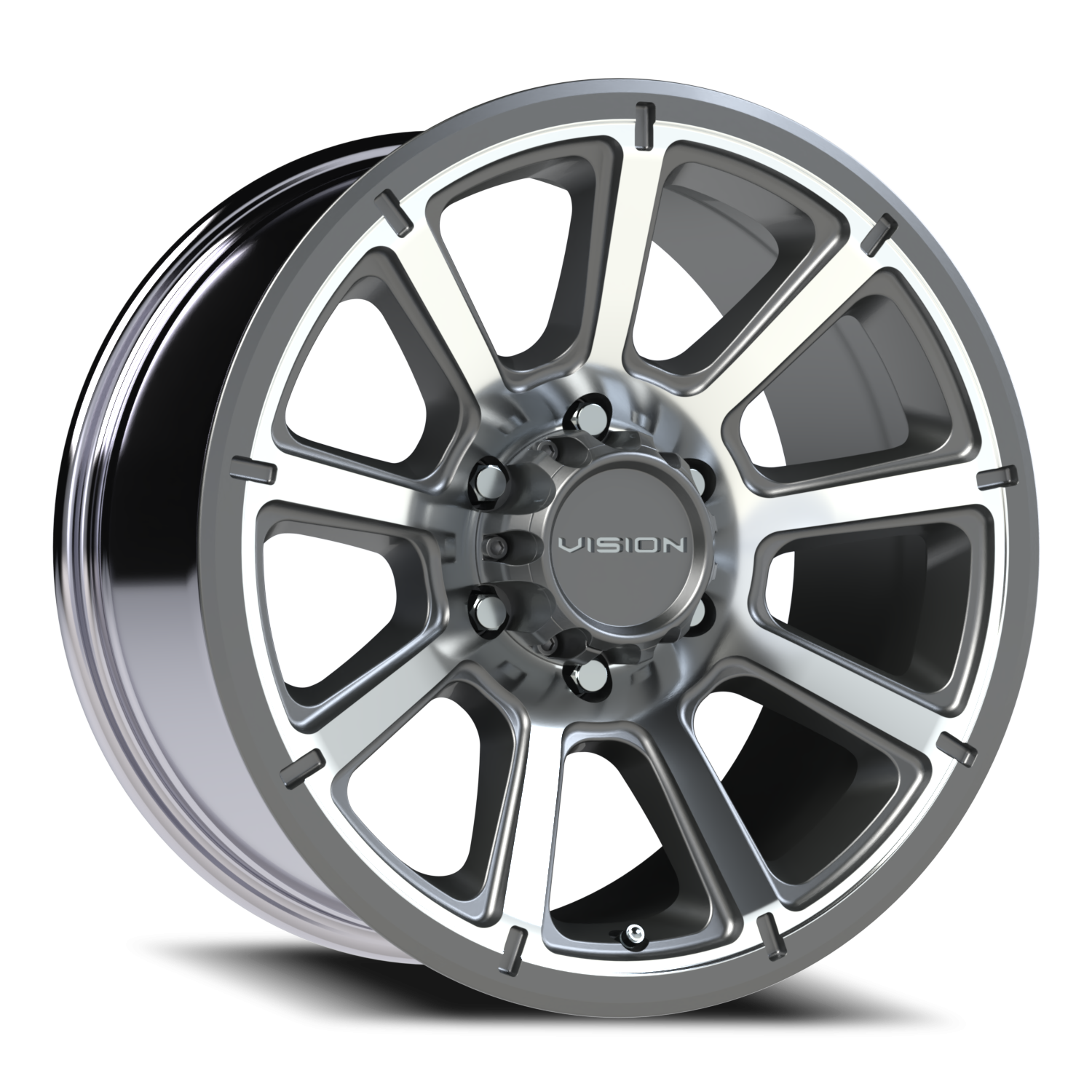 Vision Off-Road Turbine GMMF 18X9 +18 Gunmetal Machined Face