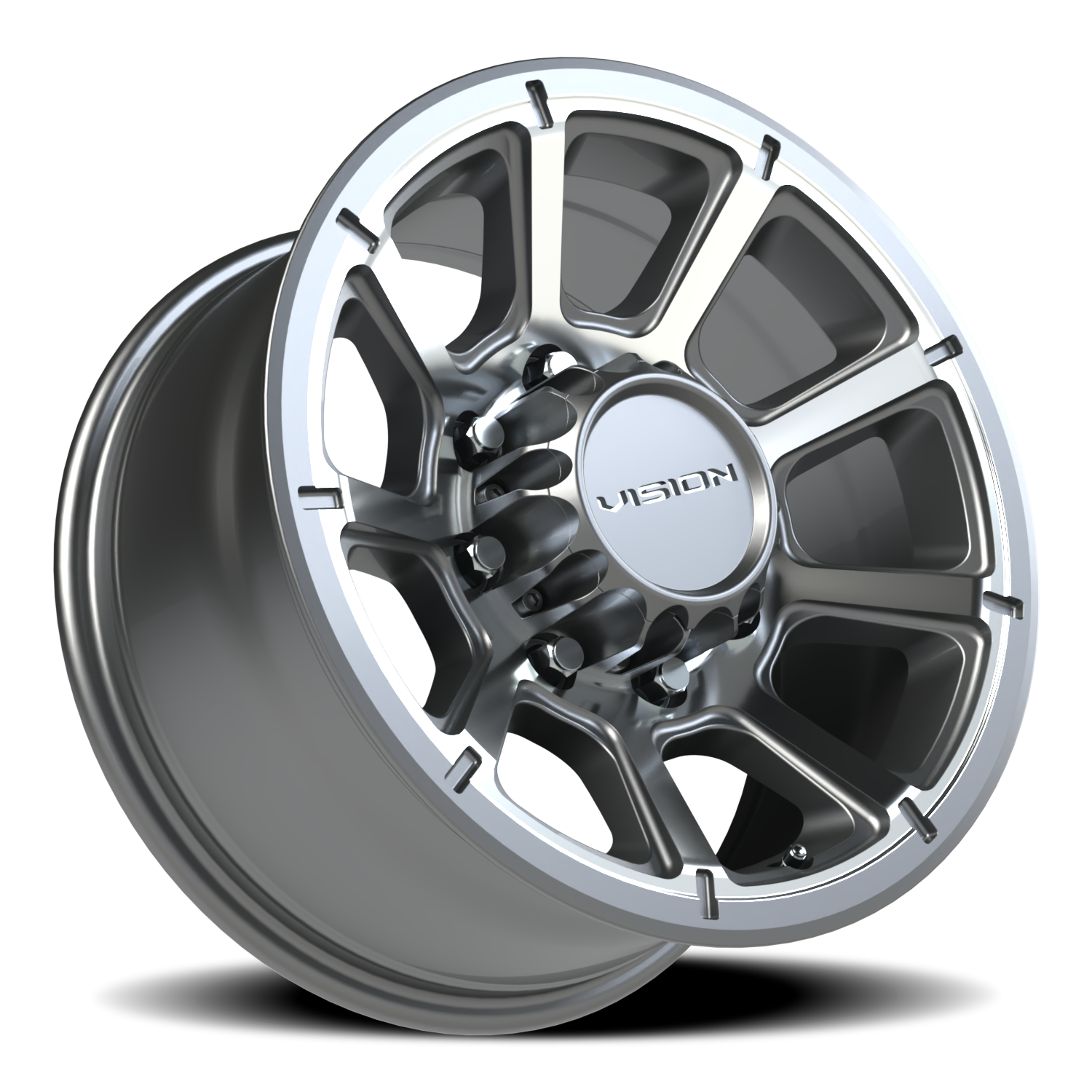 Vision Off-Road Turbine GMMF 17X8.5 +18 Gunmetal Machined Face