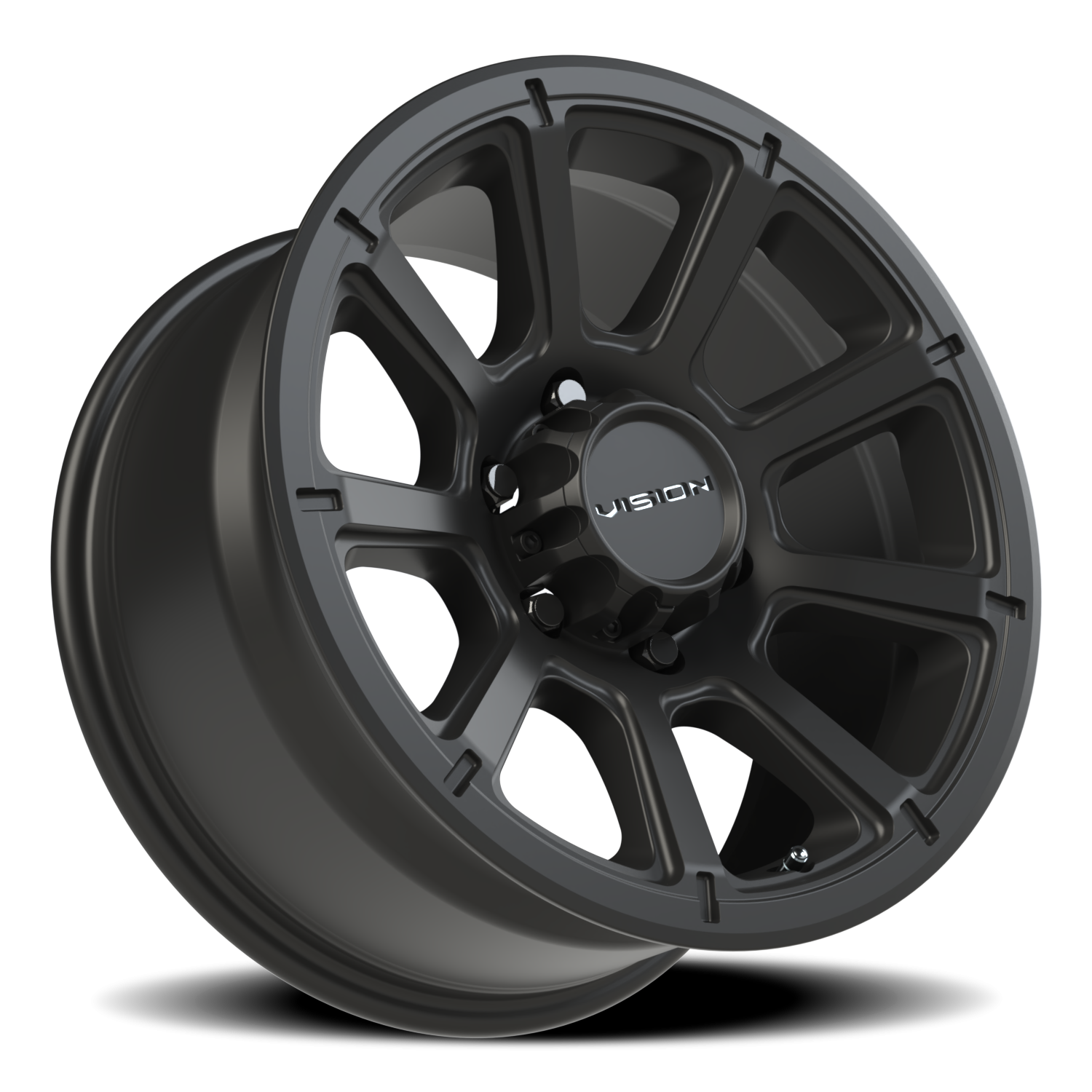 Vision Off-Road Turbine GMMF 17X8.5 +18 Matte Black