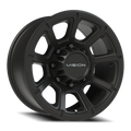 Vision Off-Road Turbine GMMF 17X8.5 +18 Matte Black
