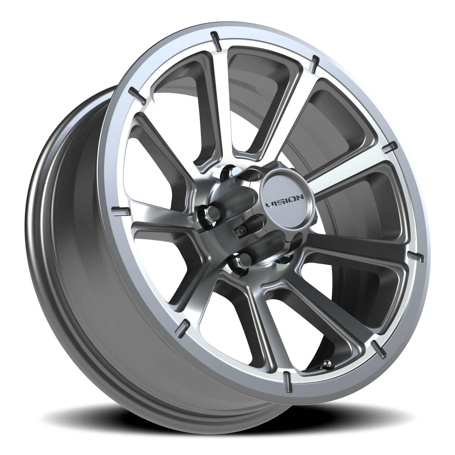 Vision HD Turbine GMMF 17X6.5 +0 Gunmetal Machined Face