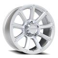 Vision Off-Road Turbine GMMF 20X9 +12 Winter Paint-Silver( Salt Resistant)