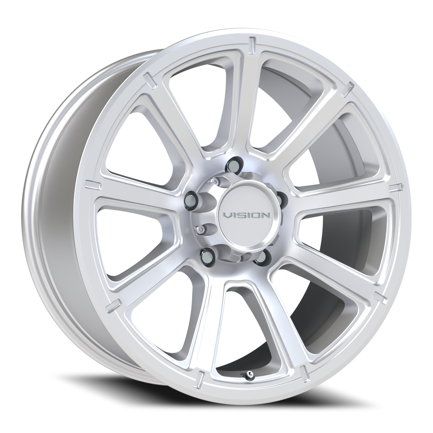 Vision Off-Road Turbine GMMF 20X9 +12 Winter Paint-Silver( Salt Resistant)